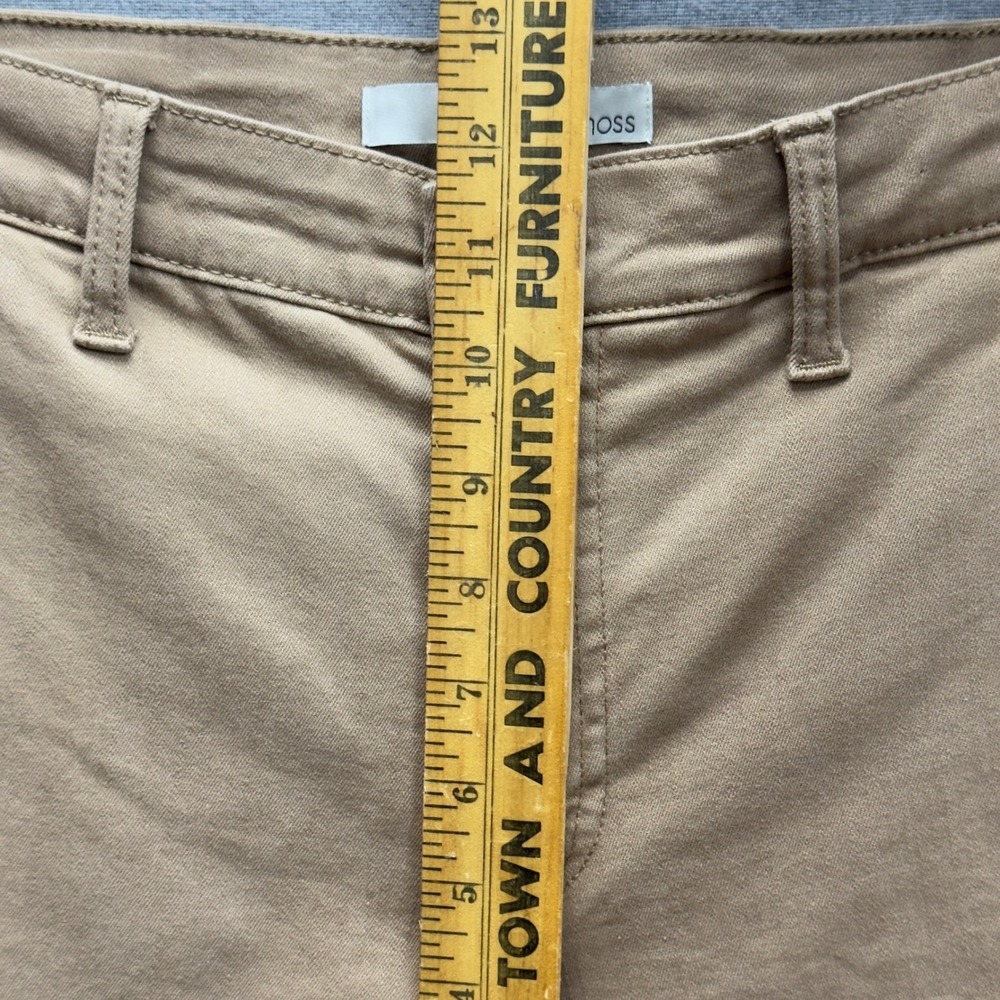 Ella Moss Womens Khaki Crop Pants‎ Casual Wide Leg Trousers Size 6 (31x26) - Picture 9 of 11